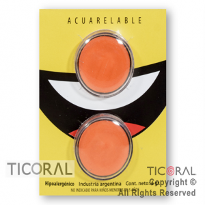 MAQUILLAJE ARTISTICO FLUO NARANJA NARANJA (BLISTER X 2 UNID - 4 GR) (PACK X 3 BLISTERS)